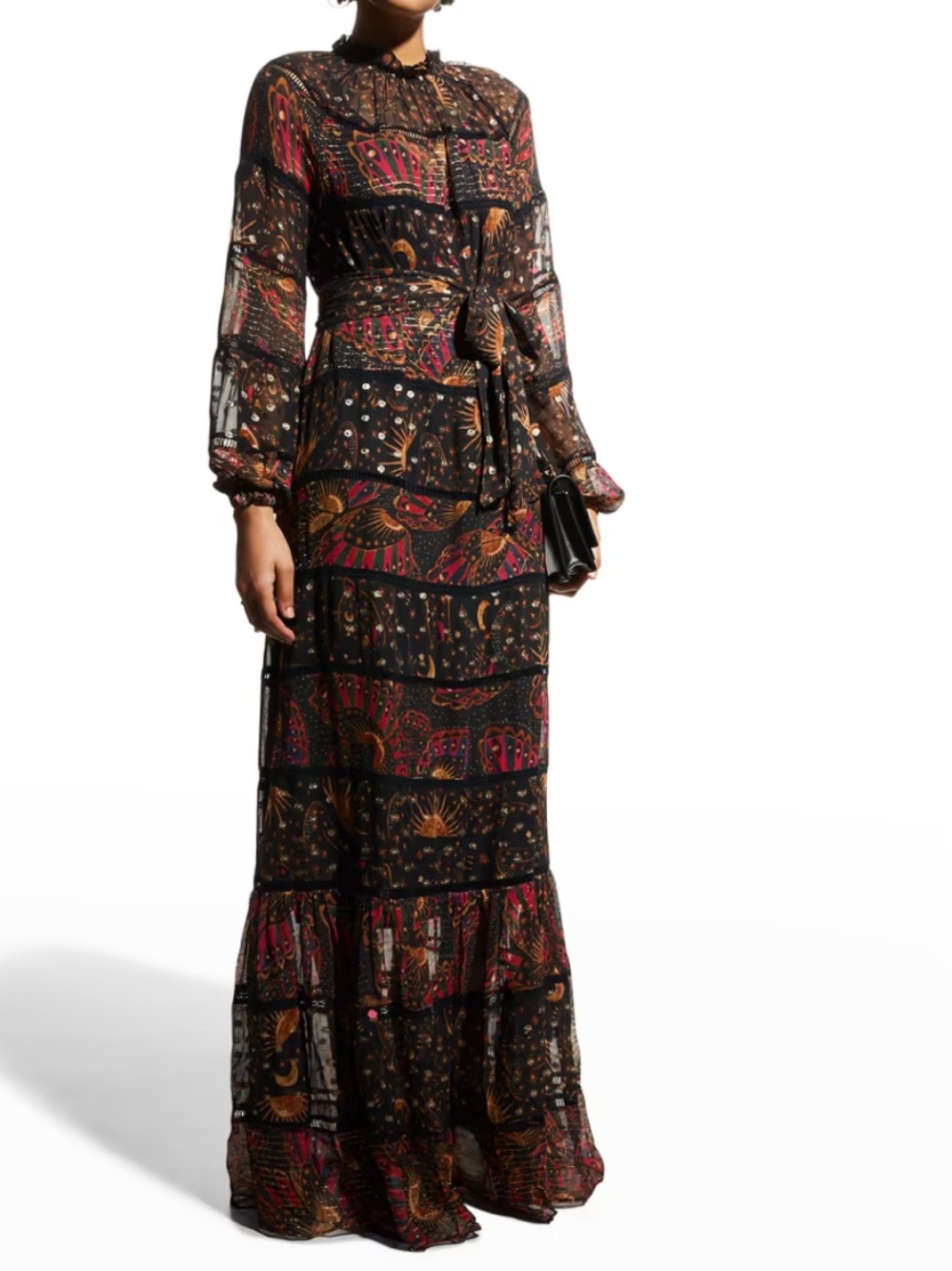 Farm Rio Belted Maxi Dress Size XS